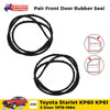 Pair Front Door Rubber Seal Fits Toyota Starlet KP60 KP62 3 Door 1978 - 1984 D05