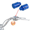 Motorcycle Mirror Hole Plug Cap Screw Blue 2 x M10x1.25