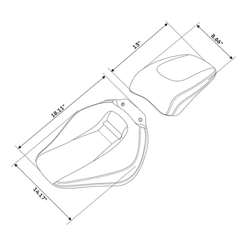 Harley Breakout FXBR FXBRS Driver & Passenger Pillion Seats (2018-2023)