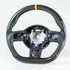 Mini R55 R56 R57 R60 R61 Carbon Leather Yellow Steering Wheel (2006-2016)
