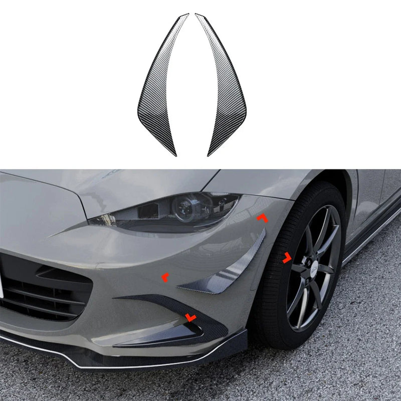 Mazda MX-5 Miata ND Front Bumper Side Fin Canards Splitter (2016–2025)