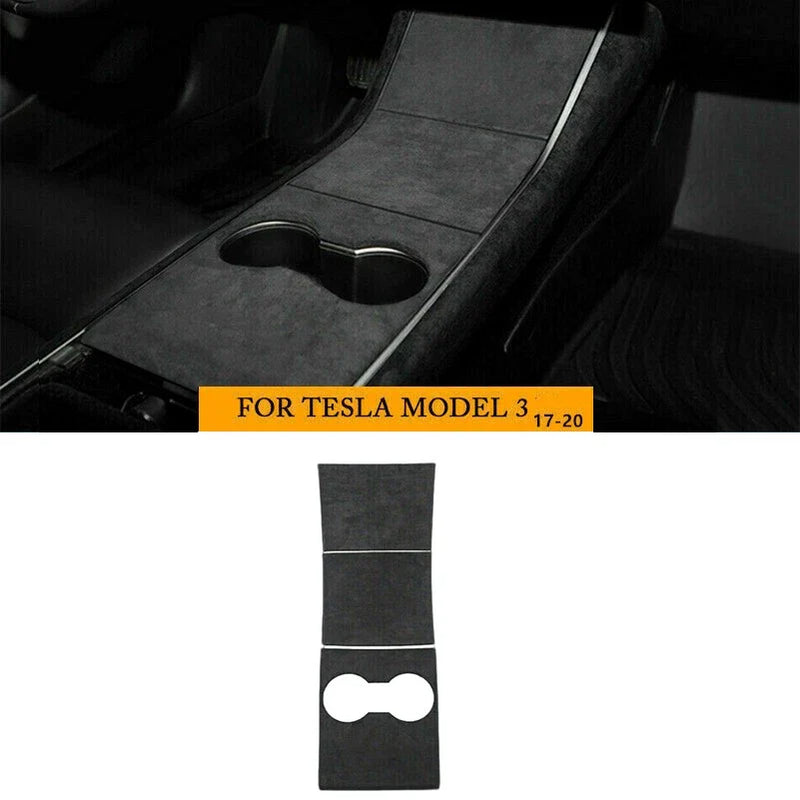 Tesla Model 3 Suede Center Console Storage Panel Cover Trim (2017–2023)