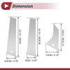 Ford Mach-E (2015-2020) Silver Tone 6 Pcs Door Pillar Window Trim