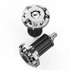 Motor Grey Dirt Bike 7/8'' CNC Handlebar Grips & End Cap Plugs