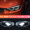 BMW 4 Series F33 F32 F80 F82 F83 LH+RH Pair Headlight Lens Covers (2017-2020)