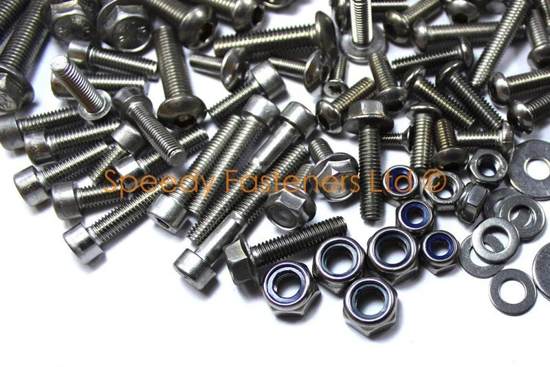 Motorcycle 126 Bolt Universal Stainless Steel Frame Bolt Set