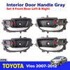 Interior Door Handle Gray+CH Set 4 L+R Fits Toyota Vios Yaris 4D SED 2007-12 D06
