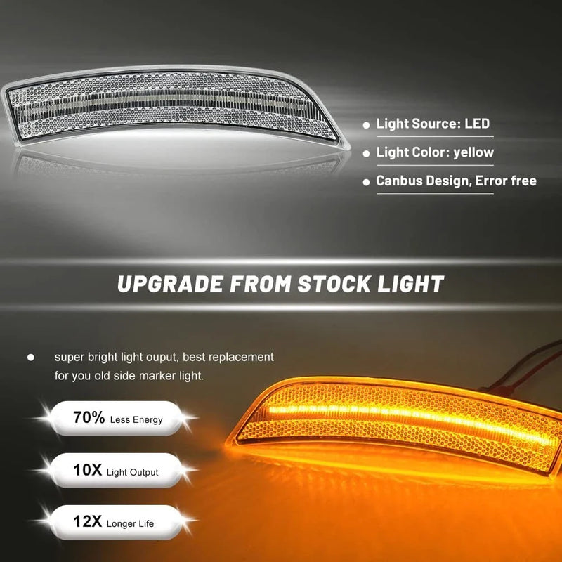 Toyota GR86 Subaru BRZ 2PC Clear Lens LED Side Marker Light (2022–2024)