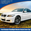 BMW E90 E91 White Left Side Front Bumper Headlight Washer Nozzle Cover