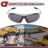 Set Motorcycle Riding Goggles Dark Gray Lens White Frame PC Cycling Sunglasses