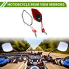 Motorcycle Mirror / M8/M10 / Rear View Mirror Polygonal Black Red Alloy