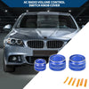 BMW F10 (2011 - 2016) Blue 3 Pcs AC Radio Volume Control Switch Knob Cover Ring