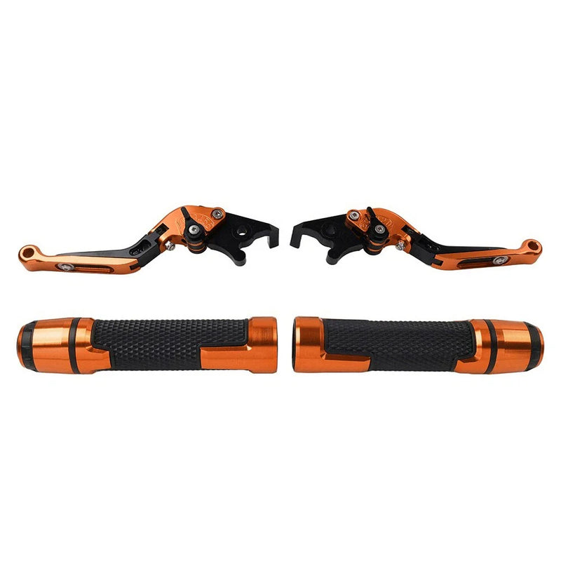 Kawasaki ZX10R Folding Extendable Brake Clutch Levers Grips Set (2004-2023)