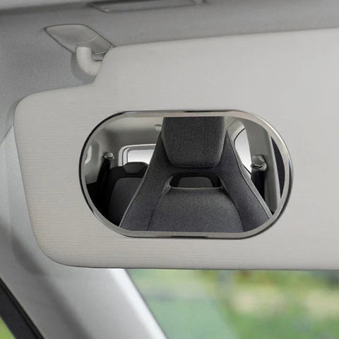 SUV Accessories Universal Stainless Steel Clip-On Sun Visor Vanity Mirror