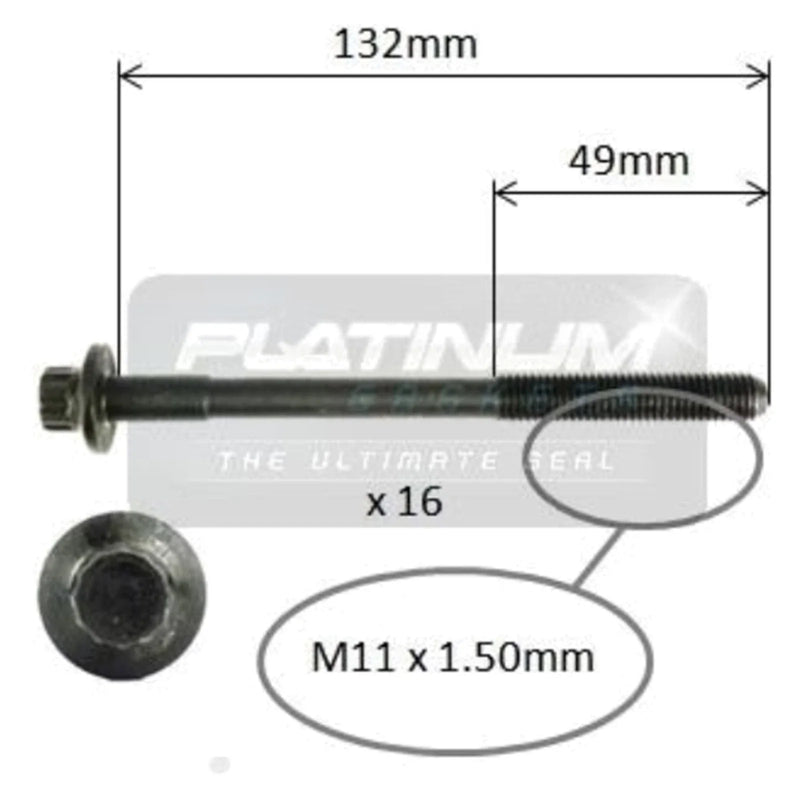 Mazda MX6 Engine Cylinder Head Bolt Set 2.5L (1991-1997)