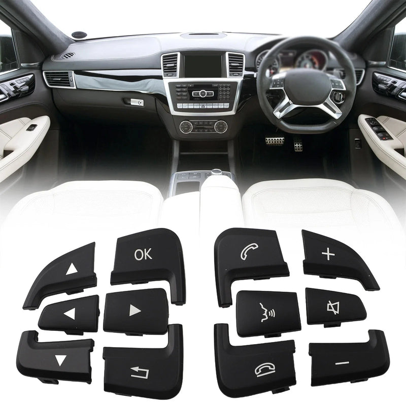 Mercedes Custom Fit Steering Wheel Switch Buttons Cover Set