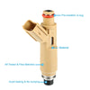 Toyota Corolla Matrix 1.8L 4 x Fuel Injector (2003-2006)
