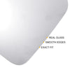 Hyundai Left Driver Side White Mirror Glass with Back