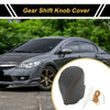 Honda Civic (2016-2021) - Black Brown Faux Leather Car Gear Shift Knob Cover
