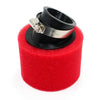150cc PIT Quad Dirt Bike ATV RED 41mm 42mm Bent Angled Foam Air Filter Pod