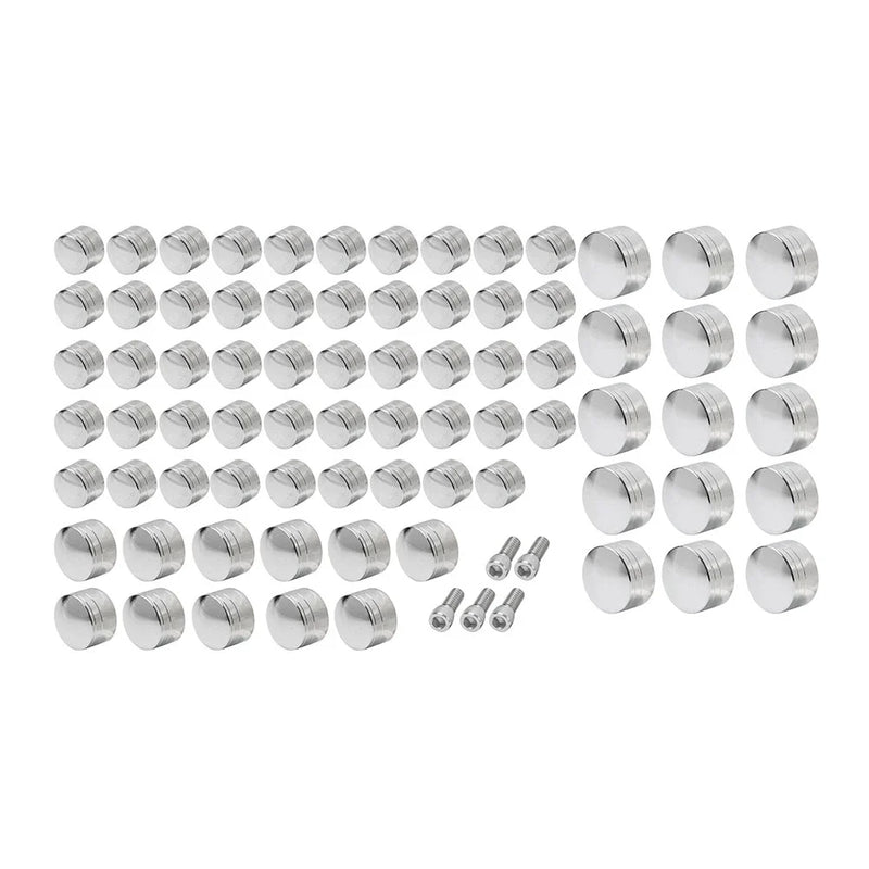 Harley Touring Road Street Glide 75X Chrome Engine Bolt Topper Caps (07-16)