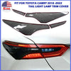 Toyota Camry Black ABS Rear Tail Light Lamp Trim Covers (2018-2021)