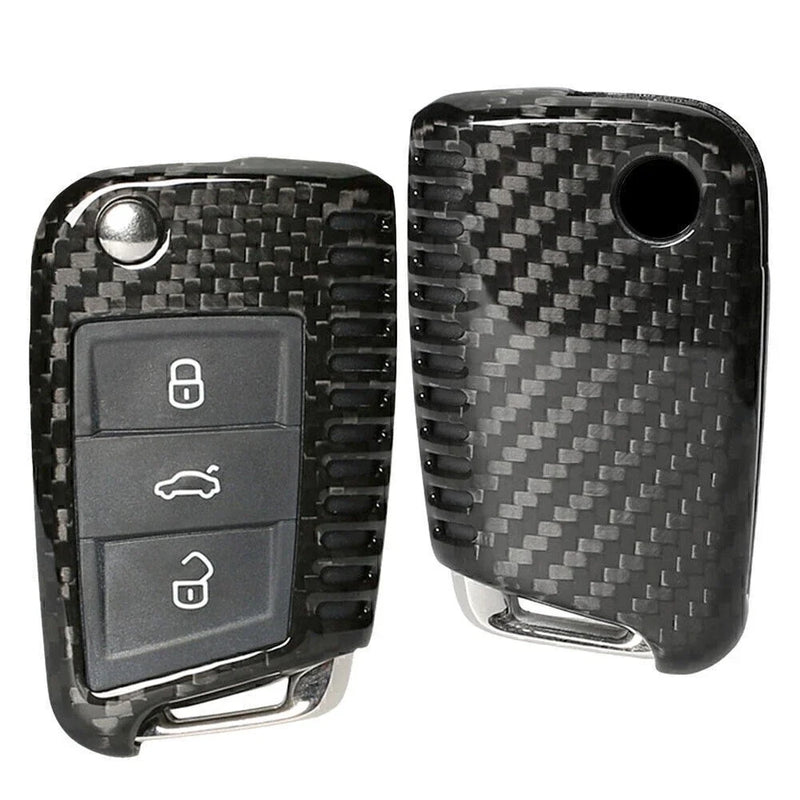 VW Golf MK7 Carbon Fiber Black Remote Key Fob Cover (2013-2020)
