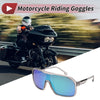 Motorcycle Riding Green Lens Gray Frame Cellulos PC UV400 Goggles