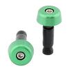 Universal Motorcycle - Green 0.5in Handlebar Hand Grips & End Caps