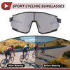 Motorcycle Riding - Silver Tone Gray Lens, Black Frame Cycling Sunglasses Goggles