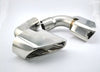 BMW F15 X5 (2014-2015) 2 x Muffler Pipes Steel Rear Bumper Exhaust Tips