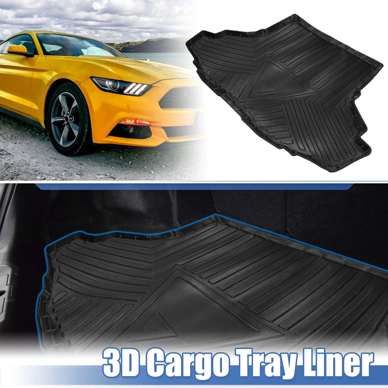 Ford Mustang 2015-2020 Rear Cargo Liner TPE Black 2 x Mats Trunk Mat