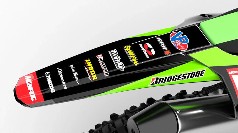 Kawasaki KX 250 RYTHM Style Decals Sticker Kit (1999-2002)