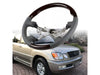 Lexus LX470, Toyota Land Cruiser Steering Wheel Wood Grain Leather Grip (1998-2007)