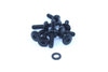 10x Black Aluminium Windscreen Bolts m5 x 16mm Pan Button
