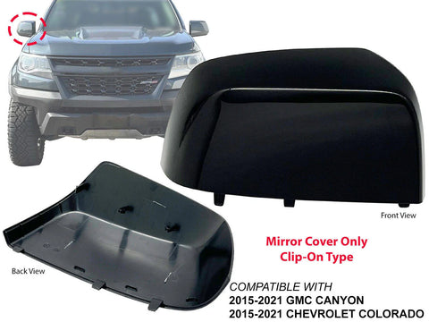 GMC Colorado Canyon Passenger Side View Mirror Cover Cap Glossy Black (15-21)