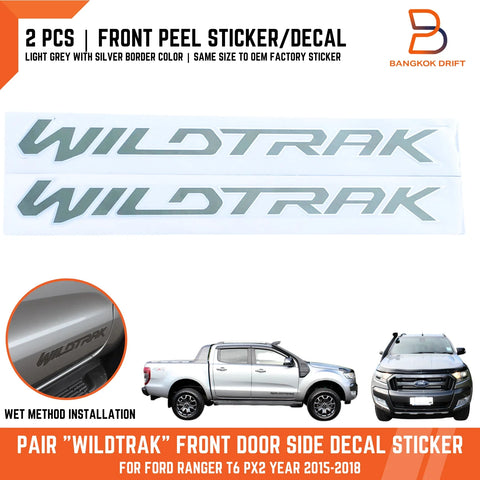 Ford Ranger PX MkII Wildtrak Front Door Graphics Stickers (15-18)