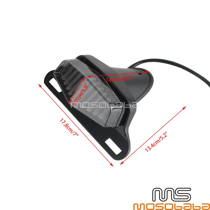 Harley Bobber Custom 1X LED Brake Tail Light w/License Plate Mount