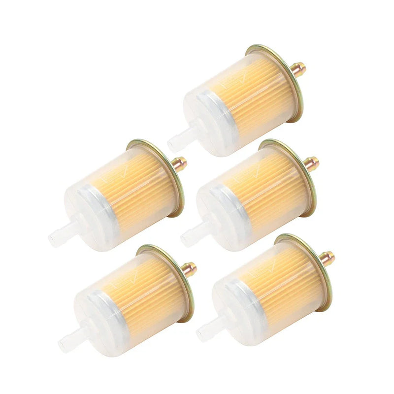 Industrial Motorcycle Inline Gas Line 5 x 3/8" Fuel Filters
