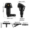 Honda Accord 2 x Windshield Washer Nozzles & 2.5m Hose Kit (2003-2007)