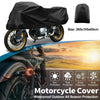 Motorcycle Cover Waterproof Half Cover 420D PU Black 104.33x41.34x25.59
