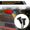 Car / Motorcycle License Plate Light 2 Pcs Waterproof Red