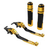 Suzuki GSXR600 GSXR1000 Gold Extendable Brake Clutch Lever Grip Set