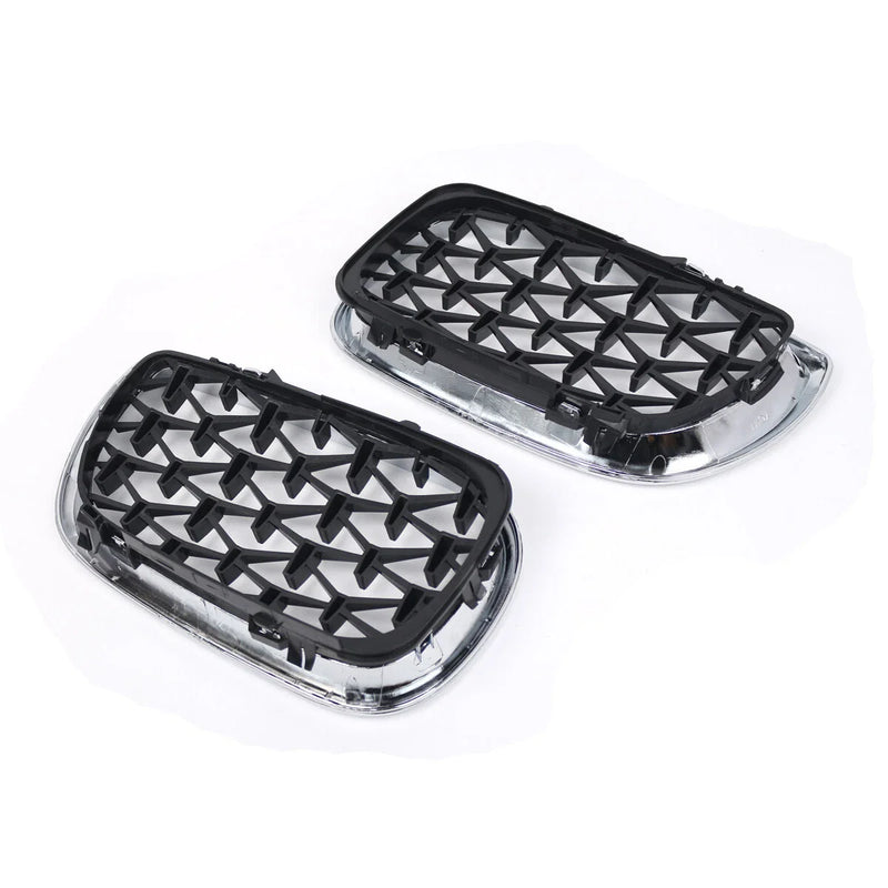 BMW E46 3 Series Chrome Front Grill Diamond Metero Style (2002-2005)