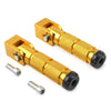 Motorcycle Bicycle 8mm Gold Universal Folding Footpegs