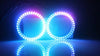 Headlight DRL Bluetooth 95MM RGB COB LED Angel Eye Halo Ring Lights