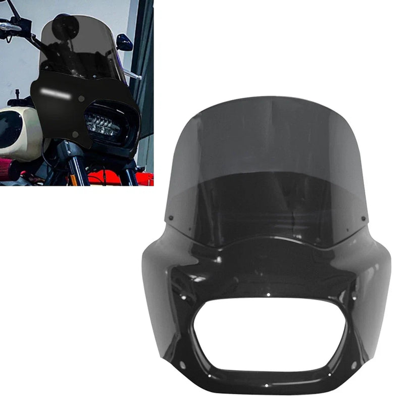 Harley Softail Fat Bob FXFB 11" Black Front Fairing Windshield (2018-2019)