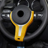 BMW F20 F22 F30 F32 F10 F15 1x Yellow Leather Steering Wheel Cover Trim (2011-2020)