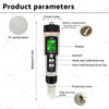 PH / ORP / TEMP Meter 4 in 1 Hydrogen-Rich Water Quality Tester