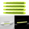 Scratch Protection Carbon Fiber Green Car Door Handle Reflective Sticker